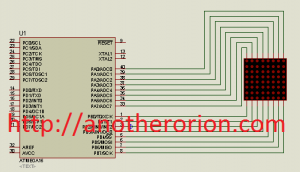 cara memprogram dot matrik di atmega16