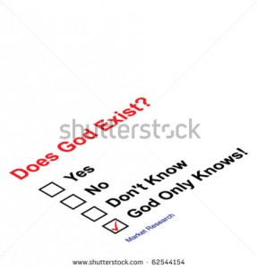 stock vector market research asking does god exist questionnaire 62544154