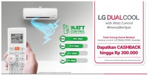 harga ac LG dualcool with watt control