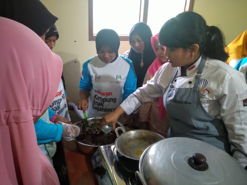 pelatihan masak makanan pencegah gizi buruk stunting kampung anak sejahtera