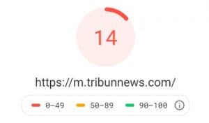 skor pagespeed google page insight tribunnews