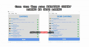 cara mengubah mode exambro client daring ke semi daring