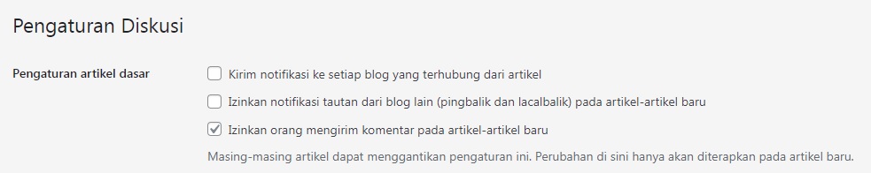 cara mematikan pingback wordpress