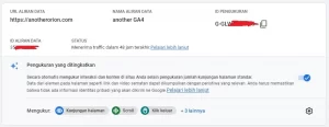 melihat ID pengukuran aliran data streamer google analytics 4