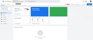 tampilan halaman workspace google tag manager