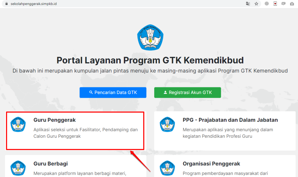 cara pendaftaran Guru Penggerak