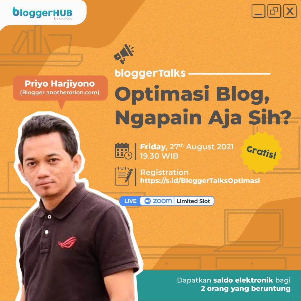 priyo harjiyono narasumber optimasi blog bloggerhub